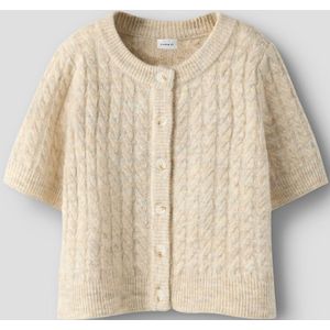 Korte Mouwen - Gebreid Vest - Ronde Hals - Knoopsluiting - Loose Fit