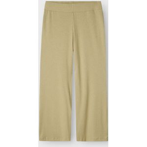 Broek - Ribgebreid - Wide-Fit - Mid-Waist - Verstelbare Taille