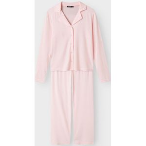 Pointelle - Pyjamaset - Lange Mouwen - Knoopsluiting - Elastische Taille