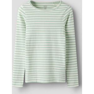 Ribgebreid Top Met Lange Mouwen