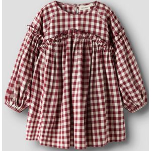 Biologisch Katoen - Jurk - Geweven Stof - Lange Mouwen - Ronde Hals - Loose Fit