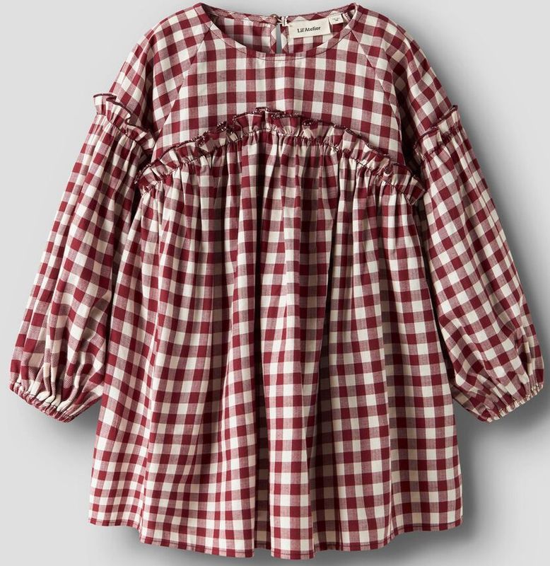 Biologisch Katoen - Jurk - Geweven Stof - Lange Mouwen - Ronde Hals - Loose Fit