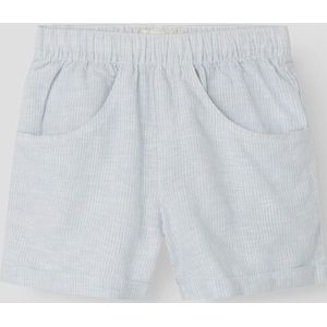Shorts - Lichtgekruiste Structuur - Zakken - Verstelbare Taille - Regular Fit