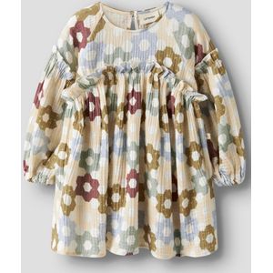 Lil' Atelier Jurk - Loose - NmfTalia - Coconut Melk m. Bloemen - Lil Atelier - 2 jaar (92) - Jurk