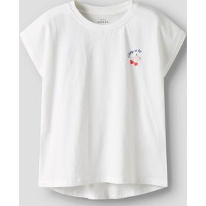 T-shirt - Jersey - Ronde Hals - Kapmouwen - Loose Fit - Rubberprint