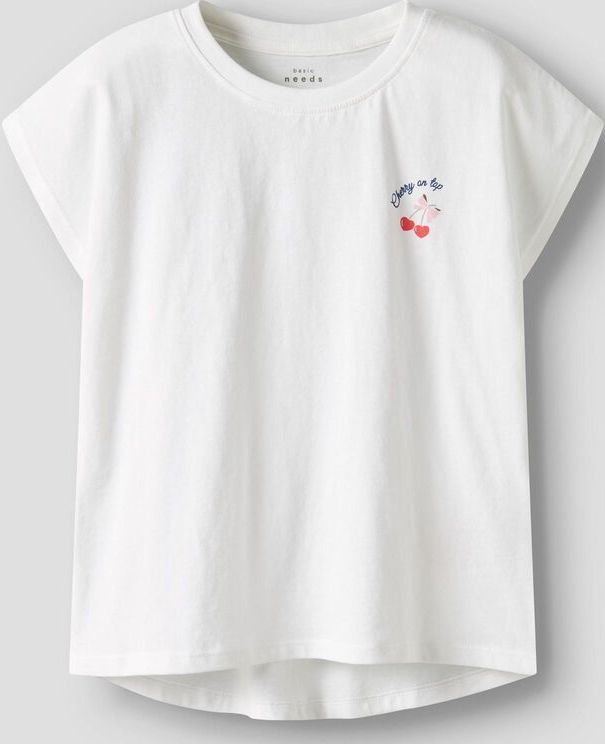 T-shirt - Jersey - Ronde Hals - Kapmouwen - Loose Fit - Rubberprint