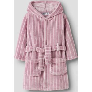 Badjas - Fluweel - Kinderen - Met Vast Katoenen Koord - Voorzakken - Drukknoopsluiting