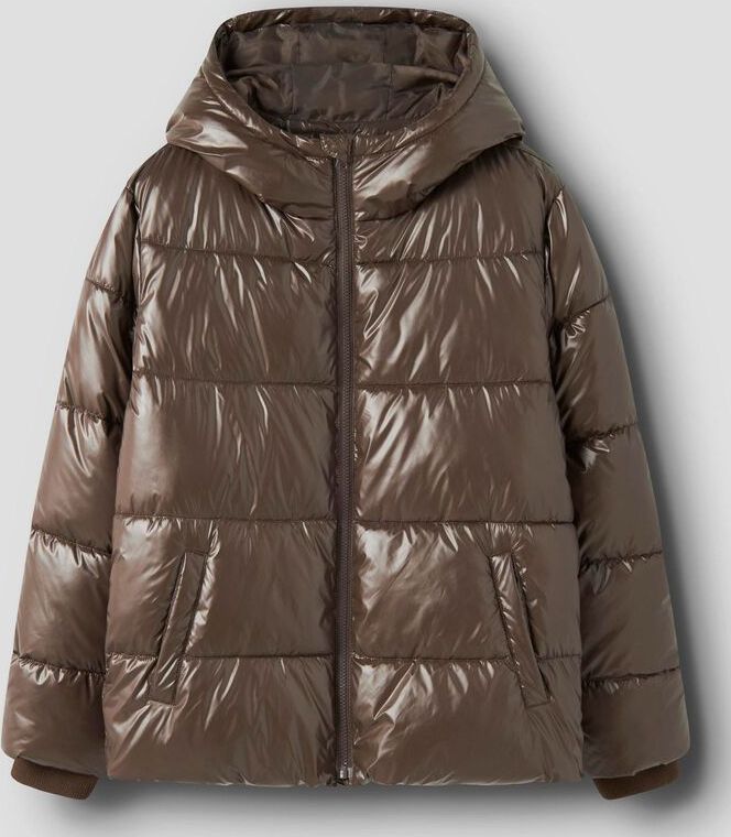 Shiny - Gewatteerde Jas - Pufferjas - Met Capuchon - Lange Mouwen