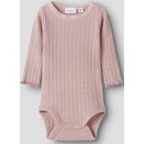 Romper - Lange Mouwen - Ribgebreid - Verticaal Gestreept - Drukknoopsluiting