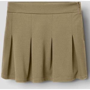 Geplooid Rok - Zware Jersey - Met Ritssluiting - Extra Details: Plooien