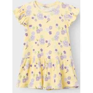 Jurk - Bloem - Mouwloos - Ronde Hals - Print over het Gehele Oppervlak