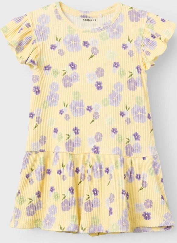 Jurk - Bloem - Mouwloos - Ronde Hals - Print over het Gehele Oppervlak