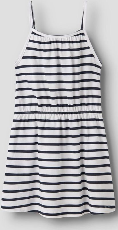 Name It Jurk - NkfVigga - Strap - Bright White/Stripe 07 - Name It - 9 jaar (134) - Jurk