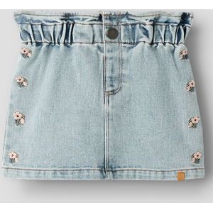 Denim Rok - Snow Wash - Spijkerrok - Met Achterzakken - Verstelbare Taille