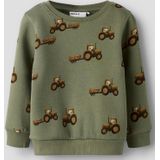 Sweatshirt - Regular Fit - Geborstelde Sweatstof - Lange Mouwen