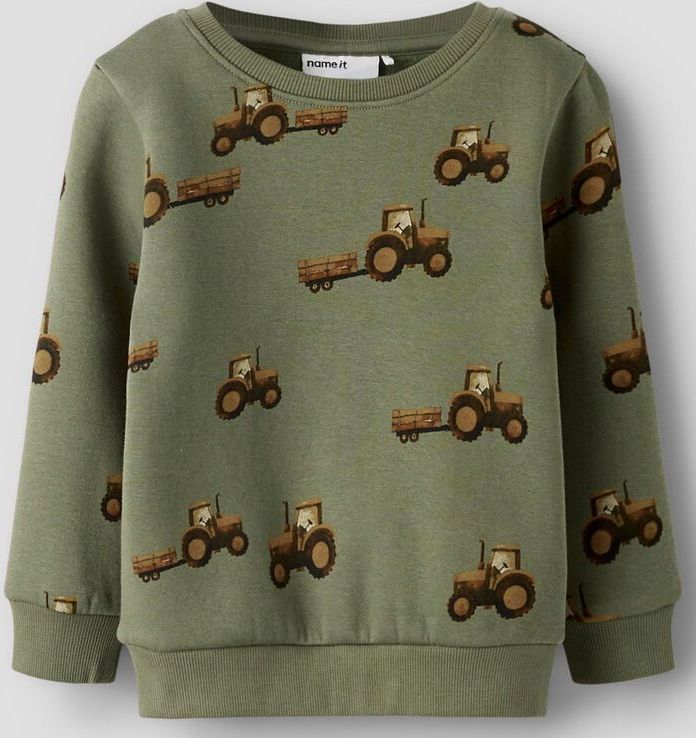 Sweatshirt - Regular Fit - Geborstelde Sweatstof - Lange Mouwen