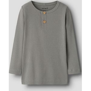 Geribde Knoop Top Met Lange Mouwen