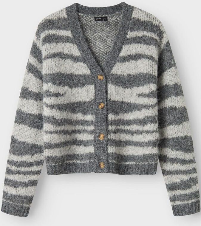 Cardigan - Gestreept - Gebreid Vest - Hoge Hals - Knoopsluiting - Lange Mouwen