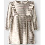 Jerseyjurken - Gestreept Jurk - Lange Mouwen - Regular Fit