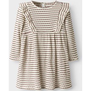 Jerseyjurken - Gestreept Jurk - Lange Mouwen - Regular Fit