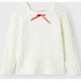 Gebreide Trui - Regular Fit - Ronde Hals - Lange Mouwen - Met Strik