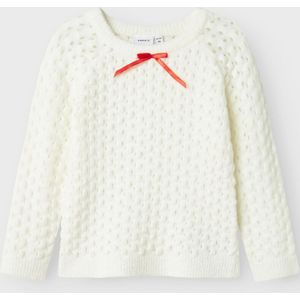 Gebreide Trui - Regular Fit - Ronde Hals - Lange Mouwen - Met Strik