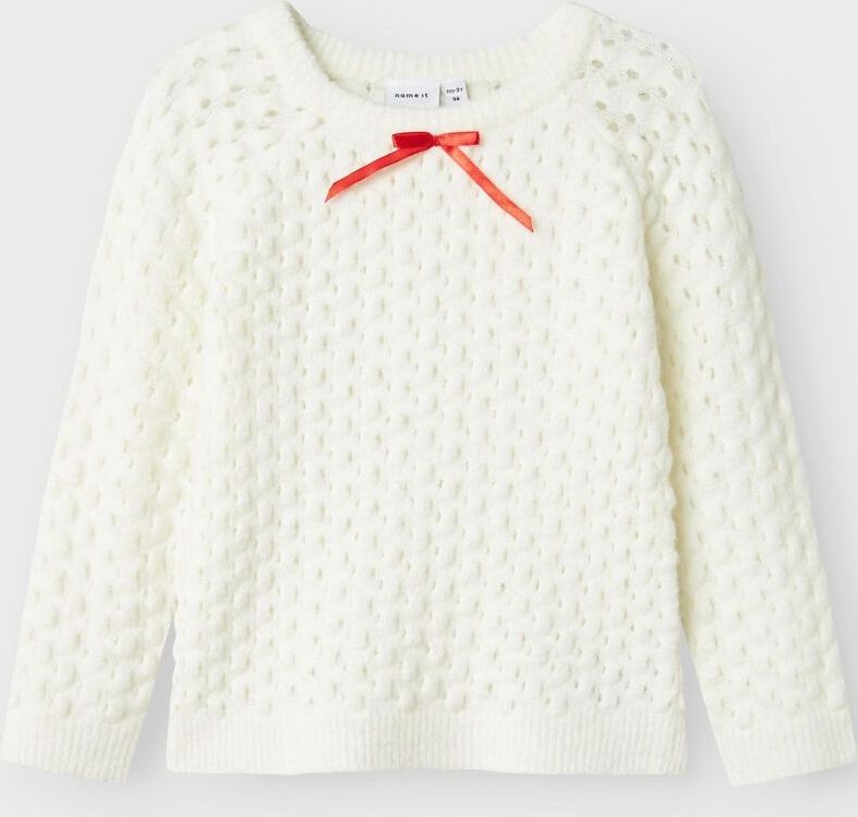 Gebreide Trui - Regular Fit - Ronde Hals - Lange Mouwen - Met Strik