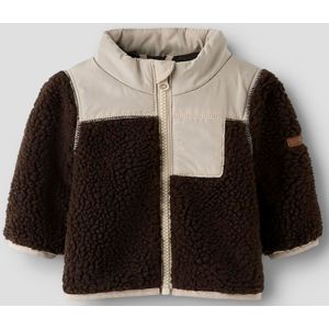 NAME IT - Teddy - Jas - Lichte Stof - Hoge Opstaande Kraag - Lange Mouwen