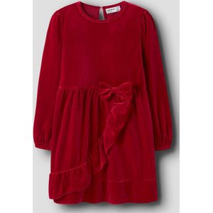 Velours - Jurk - Fluweel - Lange Mouwen - O-hals - Regular Fit