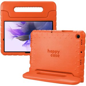 HappyCase Samsung Tab S7 FE/S7 Plus Kinder Tablethoes Handvat Oranje