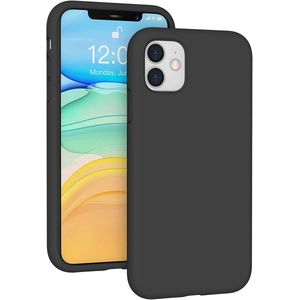 Apple iPhone 11 Hoesje Dun TPU Matte Back Cover Zwart
