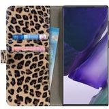 Samsung Galaxy Note 20 Ultra Hoesje Wallet Book Case Luipaard