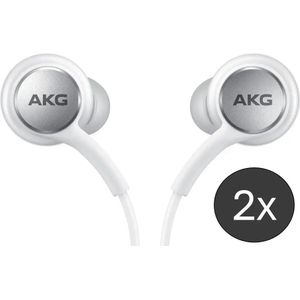Duo Pack Originele Samsung AKG Headset Oordopjes met USB-C Plug Wit