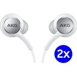 Duo Pack Originele Samsung AKG Headset Oordopjes met USB-C Plug Wit