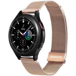Dux Ducis - Milanese Staal Universeel Smartwatch Bandje 22MM - Goud