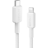 Anker 322 Gevlochten MFi USB-C naar Apple Lightning Kabel 1.8M Wit