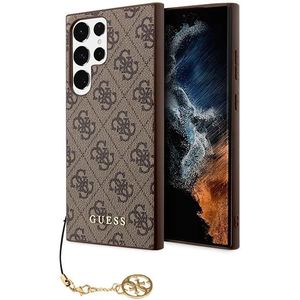 Guess Samsung Galaxy S24 Ultra Hoesje Charm Back Cover Bruin