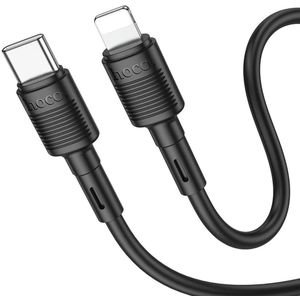 Hoco X83 20W Fast Charge PD USB-C naar Lightning Laadkabel 1M Zwart