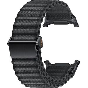 Samsung Galaxy Watch Ultra Bandje - Nylon Band - Zwart (S/M/L)