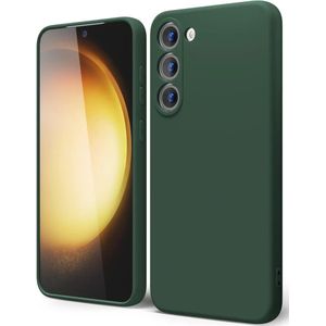 Samsung Galaxy S23 Hoesje met Camera Bescherming Dun TPU Donkergroen