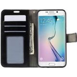 Samsung Galaxy S6 Edge Crazy Horse Wallet Case Zwart