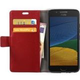 Motorola Moto G5 Hoesje BookCase Met Stand Rood
