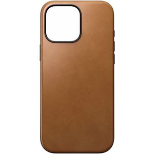 Nomad Modern Leather iPhone 16 Pro Max Hoesje Leer MagSafe English Tan