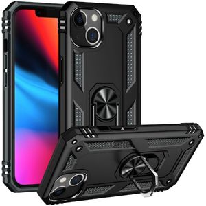 Apple iPhone 13 Hoesje Hybride Back Cover met Standaard Zwart