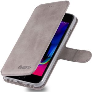 AZNS Apple iPhone SE (2020/2022) Hoesje Retro Wallet Book Case Grijs