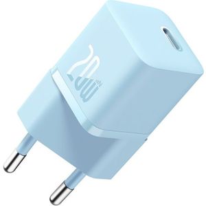 Baseus GaN5 20W Compacte Fast Charger USB-C Blauw