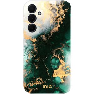 MIO MagSafe Samsung Galaxy A35 Hoesje Hard Shell Cover Green Marble