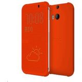 HTC One M8 Dot View Flip Case HC M100 Oranje