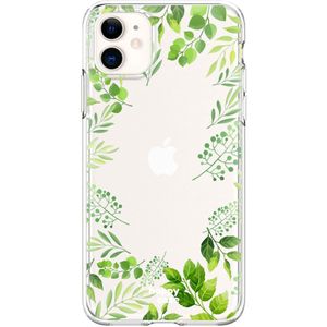 HappyCase Apple iPhone 11 Hoesje Flexibel TPU Leaves Print