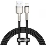 Baseus Cafule Series USB-A naar Lightning Kabel 1 Meter Metaal Zwart